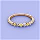 2 - Venice 2.00 mm Round Yellow and White Diamond 11 Stone Wedding Band 