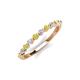 3 - Venice 2.00 mm Round Yellow and White Diamond 11 Stone Wedding Band 