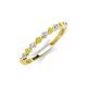 3 - Venice 2.00 mm Round Yellow and White Diamond 11 Stone Wedding Band 