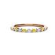 1 - Venice 2.00 mm Round Yellow and White Diamond 11 Stone Wedding Band 