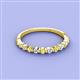 2 - Venice 2.00 mm Round Yellow Sapphire and Diamond 11 Stone Wedding Band 