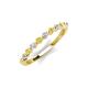 3 - Venice 2.00 mm Round Yellow Sapphire and Diamond 11 Stone Wedding Band 