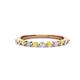 1 - Venice 2.00 mm Round Yellow Sapphire and Diamond 11 Stone Wedding Band 
