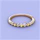 2 - Venice 2.00 mm Round Yellow Sapphire and Diamond 11 Stone Wedding Band 
