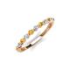 3 - Venice 2.00 mm Round Citrine and Diamond 11 Stone Wedding Band 