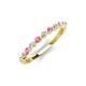3 - Venice 2.00 mm Round Pink Sapphire and Diamond 11 Stone Wedding Band 