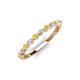 3 - Venice 2.00 mm Round Yellow Sapphire and Diamond 11 Stone Wedding Band 