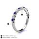 5 - Venice 2.50 mm Round Blue Sapphire and Diamond 11 Stone Wedding Band 