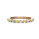 1 - Venice 2.50 mm Round Yellow Sapphire and Diamond 11 Stone Wedding Band 