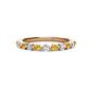 1 - Venice 2.50 mm Round Citrine and Diamond 11 Stone Wedding Band 