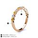 5 - Venice 2.50 mm Round Citrine and Diamond 11 Stone Wedding Band 