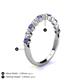 5 - Venice 2.50 mm Round Iolite and Diamond 11 Stone Wedding Band 