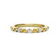 1 - Venice 2.50 mm Round Citrine and Diamond 11 Stone Wedding Band 