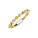 4 - Venice 2.50 mm Round Citrine and Diamond 11 Stone Wedding Band 