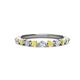 1 - Venice 2.50 mm Round Yellow Sapphire and Diamond 11 Stone Wedding Band 