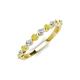 4 - Venice 2.50 mm Round Yellow and White Diamond 11 Stone Wedding Band 