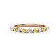 1 - Venice 2.50 mm Round Yellow and White Diamond 11 Stone Wedding Band 