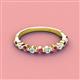 3 - Venice 2.50 mm Round Pink Tourmaline and Diamond 11 Stone Wedding Band 