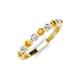 3 - Venice 2.70 mm Round Citrine and Diamond 9 Stone Wedding Band 