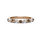 1 - Venice 2.70 mm Round Smoky Quartz and Diamond 9 Stone Wedding Band 