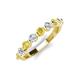 3 - Venice 3.00 mm Round Yellow Sapphire and Diamond 9 Stone Wedding Band 