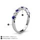 4 - Venice 2.70 mm Round Blue Sapphire and Diamond 9 Stone Wedding Band 