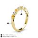 4 - Venice 2.70 mm Round Citrine and Diamond 9 Stone Wedding Band 