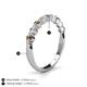4 - Venice 2.70 mm Round Smoky Quartz and Diamond 9 Stone Wedding Band 
