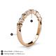 4 - Venice 2.70 mm Round Smoky Quartz and Diamond 9 Stone Wedding Band 