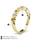 4 - Venice 3.00 mm Round Citrine and Diamond 9 Stone Wedding Band 