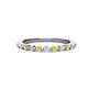1 - Venice 2.00 mm Round Yellow Diamond and Lab Grown Diamond 11 Stone Wedding Band 