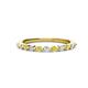 1 - Venice 2.00 mm Round Yellow Diamond and Lab Grown Diamond 11 Stone Wedding Band 