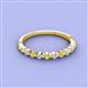 2 - Venice 2.00 mm Round Yellow Diamond and Lab Grown Diamond 11 Stone Wedding Band 