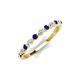 3 - Venice 2.00 mm Round Blue Sapphire and Lab Grown Diamond 11 Stone Wedding Band 