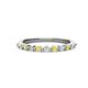 1 - Venice 2.00 mm Round Yellow Sapphire and Lab Grown Diamond 11 Stone Wedding Band 
