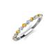 3 - Venice 2.00 mm Round Citrine and Lab Grown Diamond 11 Stone Wedding Band 