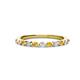 1 - Venice 2.00 mm Round Citrine and Lab Grown Diamond 11 Stone Wedding Band 