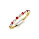 3 - Venice 2.00 mm Round Ruby and Lab Grown Diamond 11 Stone Wedding Band 