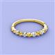 2 - Venice 2.00 mm Round Citrine and Lab Grown Diamond 11 Stone Wedding Band 
