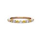 1 - Venice 2.00 mm Round Citrine and Lab Grown Diamond 11 Stone Wedding Band 