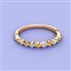 2 - Venice 2.00 mm Round Citrine and Lab Grown Diamond 11 Stone Wedding Band 