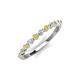 3 - Venice 2.00 mm Round Yellow Sapphire and Lab Grown Diamond 11 Stone Wedding Band 
