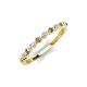 3 - Venice 2.00 mm Round Smoky Quartz and Lab Grown Diamond 11 Stone Wedding Band 