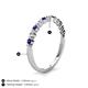 4 - Venice 2.00 mm Round Blue Sapphire and Lab Grown Diamond 11 Stone Wedding Band 