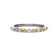 1 - Venice 2.00 mm Round Citrine and Lab Grown Diamond 11 Stone Wedding Band 