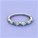 2 - Venice 2.00 mm Round Emerald and Lab Grown Diamond 11 Stone Wedding Band 