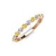 4 - Venice 2.50 mm Round Yellow Sapphire and Lab Grown Diamond 11 Stone Wedding Band 