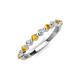 4 - Venice 2.50 mm Round Citrine and Lab Grown Diamond 11 Stone Wedding Band 