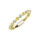 4 - Venice 2.50 mm Round Yellow Sapphire and Lab Grown Diamond 11 Stone Wedding Band 