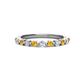 1 - Venice 2.50 mm Round Citrine and Lab Grown Diamond 11 Stone Wedding Band 